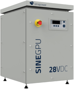 Sinepower 28 VDC solid state ground power unit